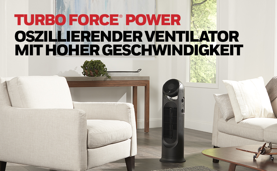 Вентилятор баштовий Honeywell TurboForce Power, 2-в-1, висока швидкість, з коливанням