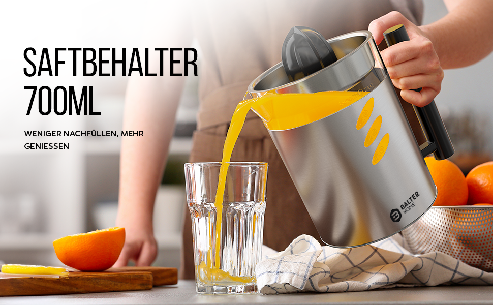 Бальтер Швидкий Соковичавник: Великий отвір 135 мм, 300 Вт, для овочів та фруктів, BPA Free, тихий (ZP-03)