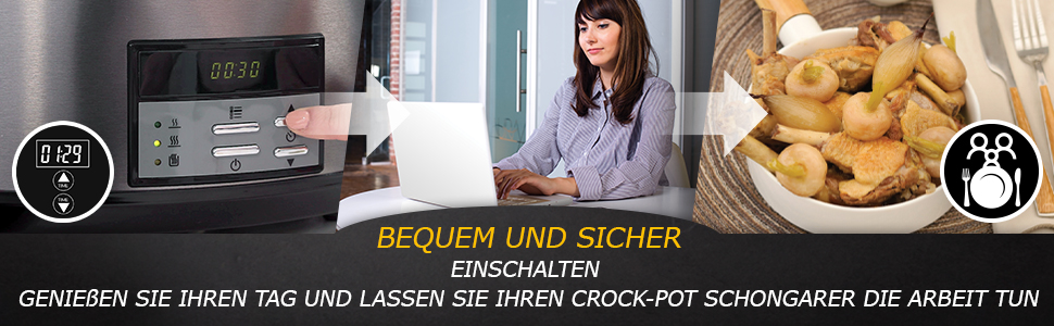 Мультиварка Crockpot Digital Slow Cooker 7.5 л з регулюванням часу приготування | Нержавіюча сталь [CSC063X]