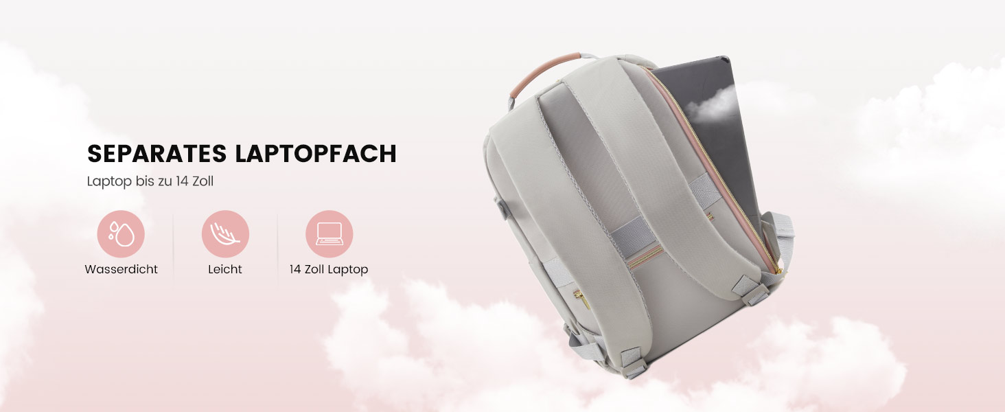 LOVEVOOK Рюкзак ручної об'єм Ryanair, 40x20x25 см, для ноутбука 13.3