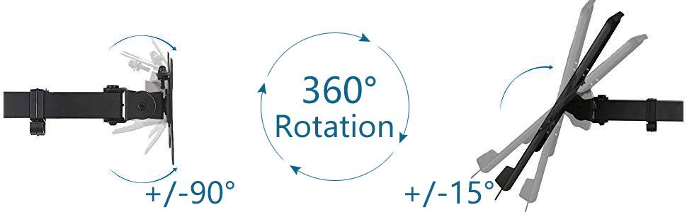 Кріплення для монітора Suptek з підставкою для ноутбука, регульоване, для моніторів 13'-27', стійка 40 см, MD6421TP004