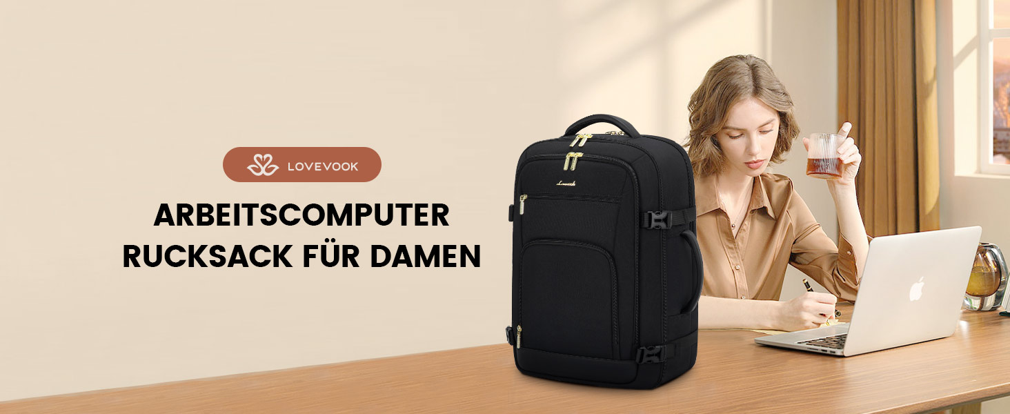 Рюкзак для ручної поклажі LOVEVOOK 40L, для ноутбука 17