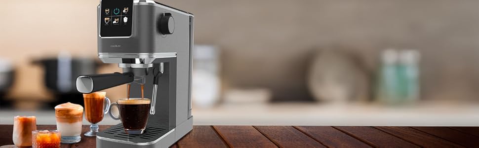 Кавомашина Cecotec Cafelizzia ColdBrew: Еспресо, Капучино, Холодний Кава, 20 бар, Змінна пара, Цифровий дисплей
