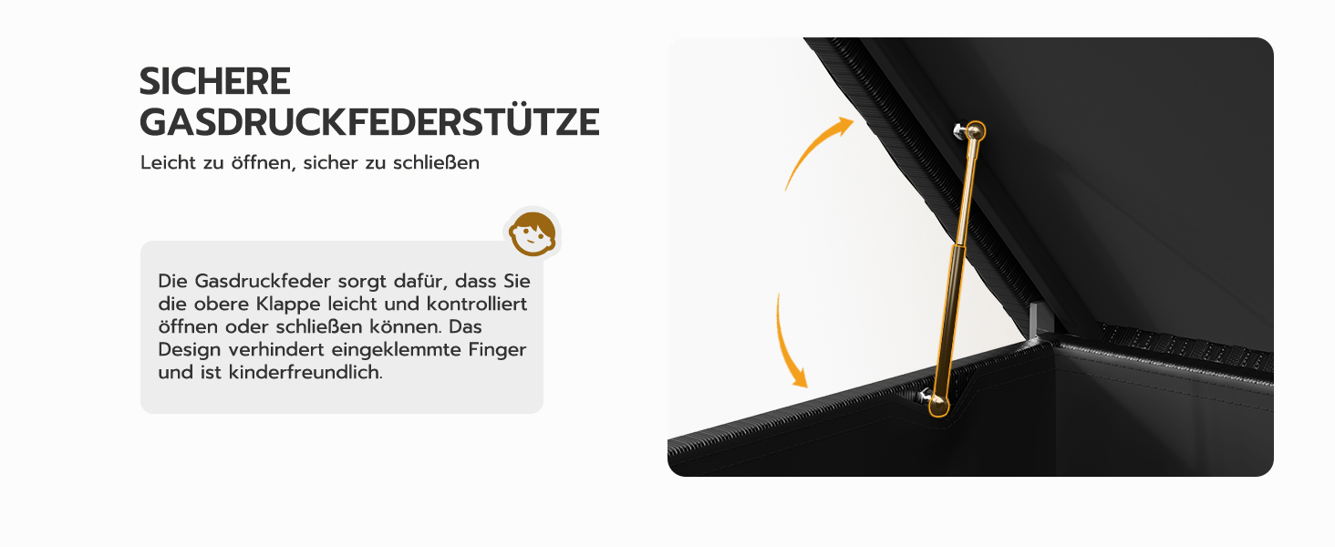 Водонепроникний садовий ящик Amopatio Gartenbox 480л з поліротангу, металевий ящик для подушок на колесах з газліфтом для саду та балкону (чорний)