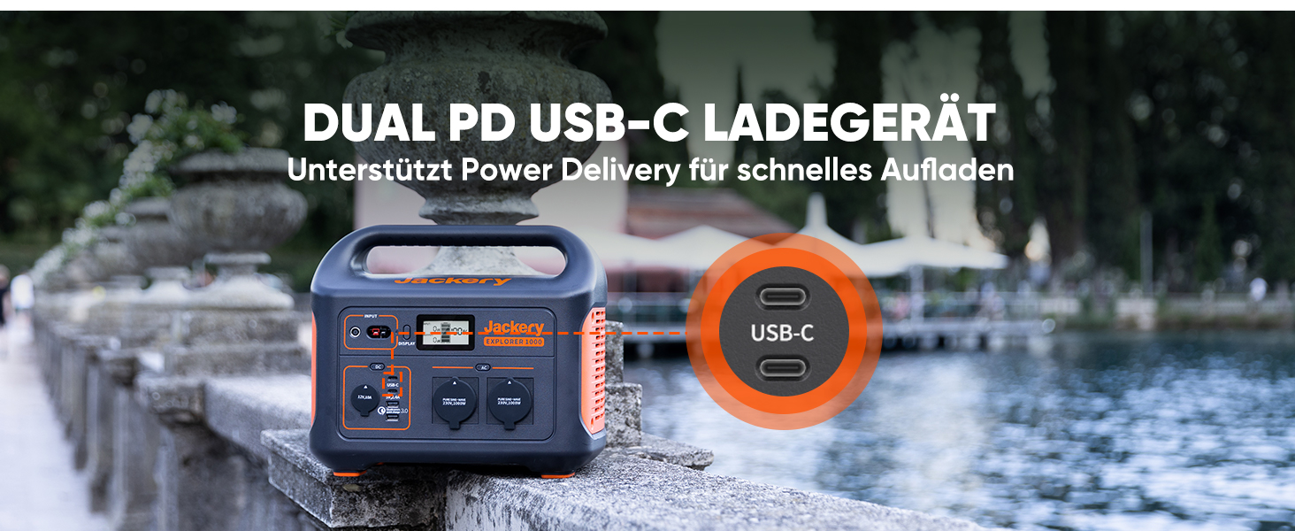 Jackery Explorer 1000: Портативна електростанція 1002Wh з вихідною потужністю 1000W (пікова 2000W), USB та QC, для кемпінгу та подорожей