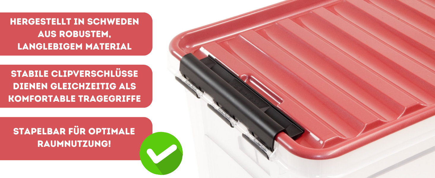 Коробка для новорічних кулі - ялинкових прикрас та декору (61 літр), червона