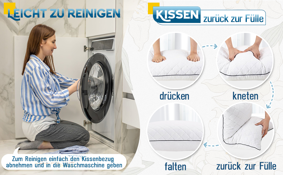 Подушка для сну на все тіло AS AWESLING з ефектом пам'яті (Memory Foam), біла, 160 x 50 см, з чохлом для підтримки бокового сну