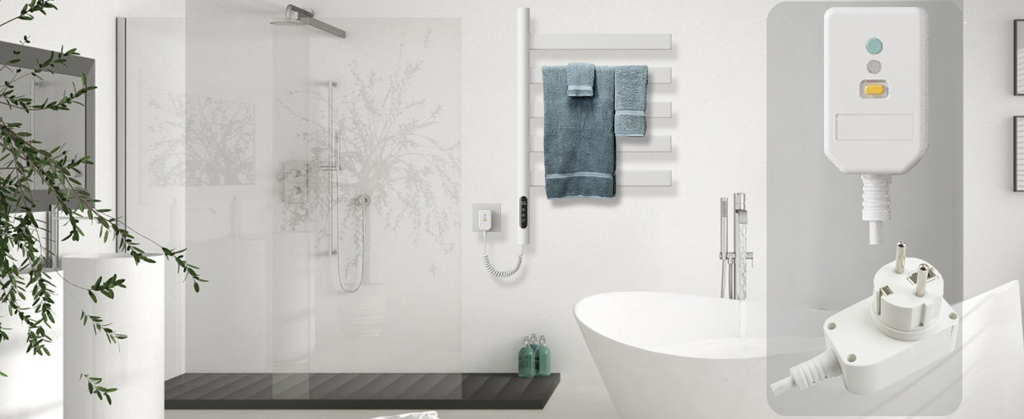 Електричний сушильник для рушників ZOYI 180° поворотний, 140W, сірий (настінний)