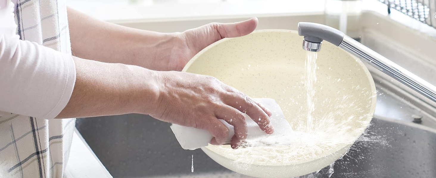 Набір посуду GFTIME 17-ти частинний з антипригарним покриттям Ceramic, для всіх плит (індукція), зі знімними ручками, 20/26 см скляні кришки, без PFOA/PTFE/PFAS