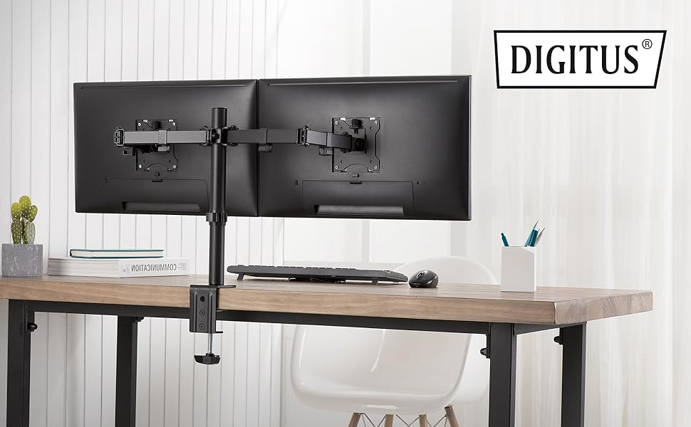 Тримач для монітора DIGITUS з кріпленням до столу - 3 монітори, 32