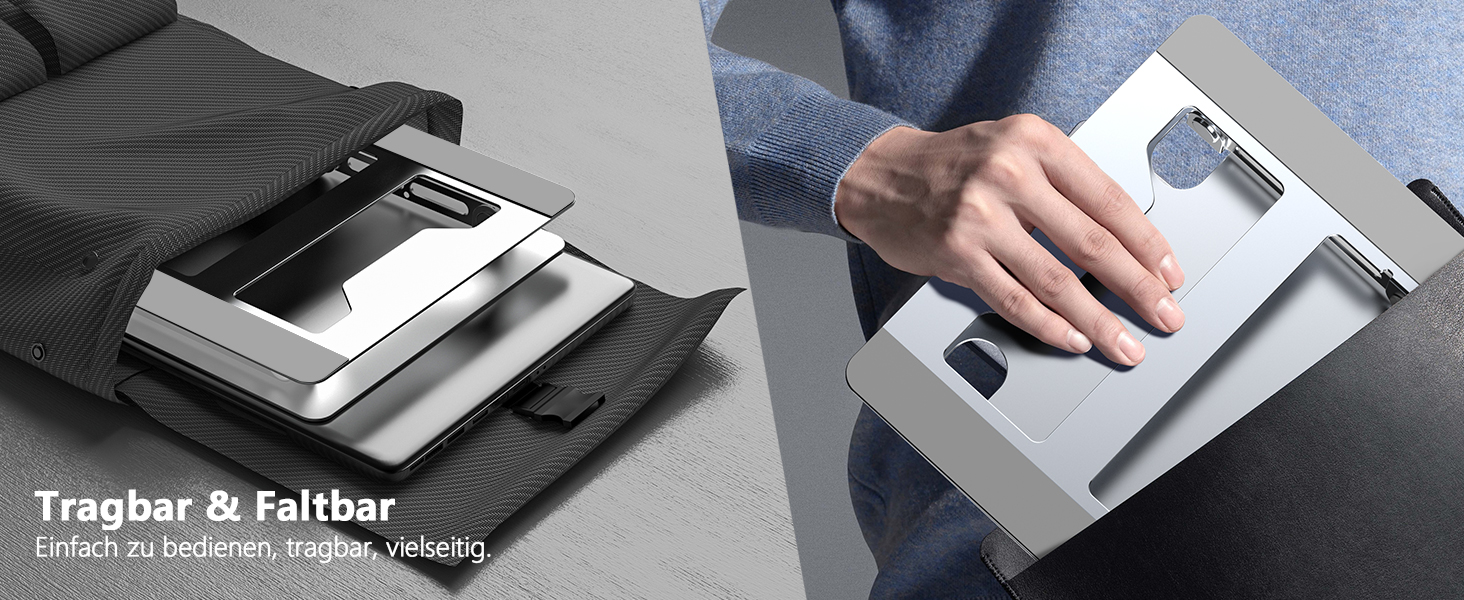 Підставка для ноутбука BoYata: регульована висота, ергономічна, з вентиляцією, для MacBook, Dell, HP, Acer (10-17 дюймів)