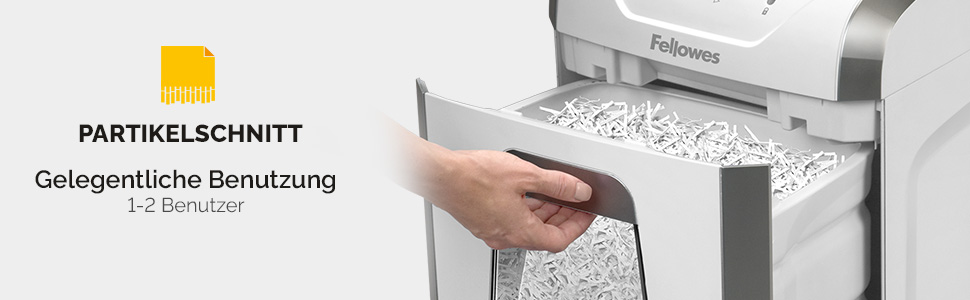 Fellowes Powershred 15C: Офісний шредер для дому, 15 аркушів, 19л контейнер, P4, білий