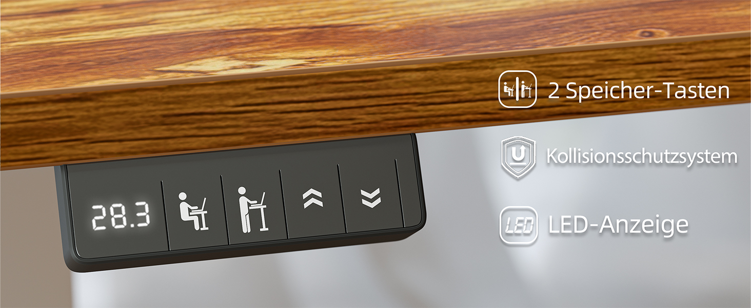 Регульований стіл BEXEVUE 120x60 см, електричний, з пам'яттю, для комп'ютера, білий