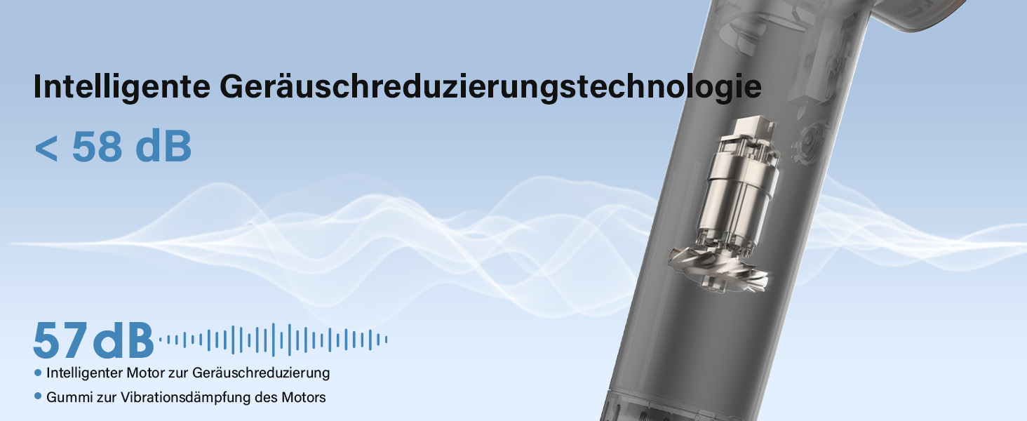 Професійний фен для волосся з дифузором, безщітковий мотор 110 000 об/хв, 400 млн плазмових іонів, низький рівень шуму 57дБ, сірий