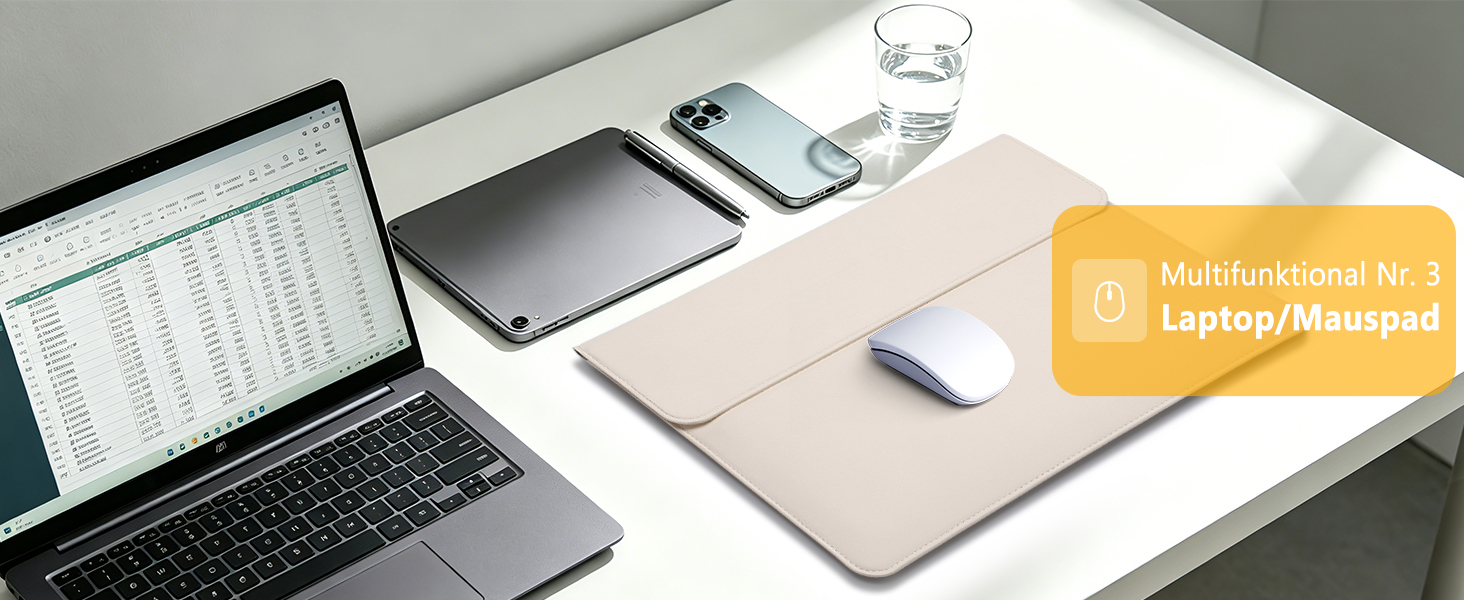 Чохол-сумка для ноутбука HYZUO 15 дюймів з підставкою для MacBook, бежевий