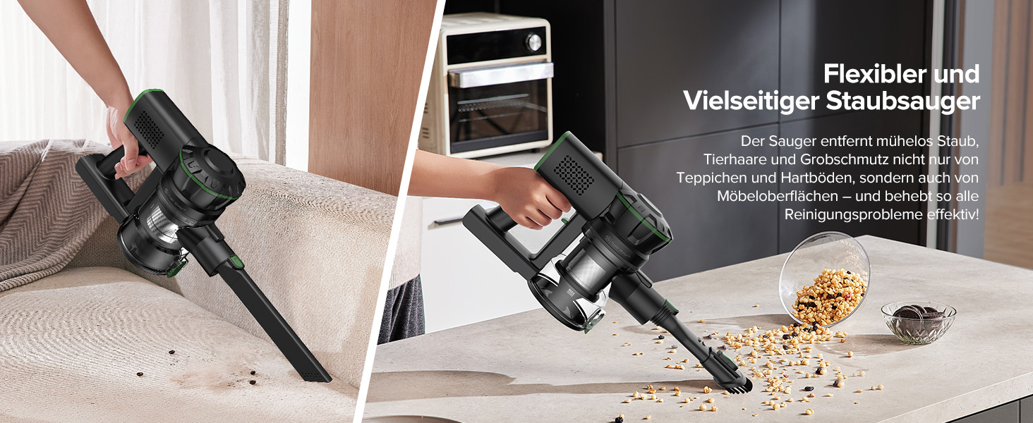 Бездротовий акумуляторний пилосос Vexilar V9PRO: 500W, 45Kpa, 60 хвилин роботи, LED дисплей, для твердих поверхонь, килимів та шерсті тварин