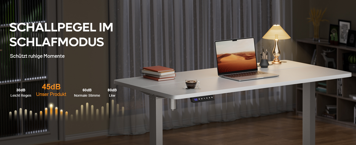 Регульований стіл з USB-зарядкою та розеткою, 100 × 60 см. Електричний стіл, регульований комп'ютерний стіл з 3-функціональною пам'яттю, білий. 100 x 60 см