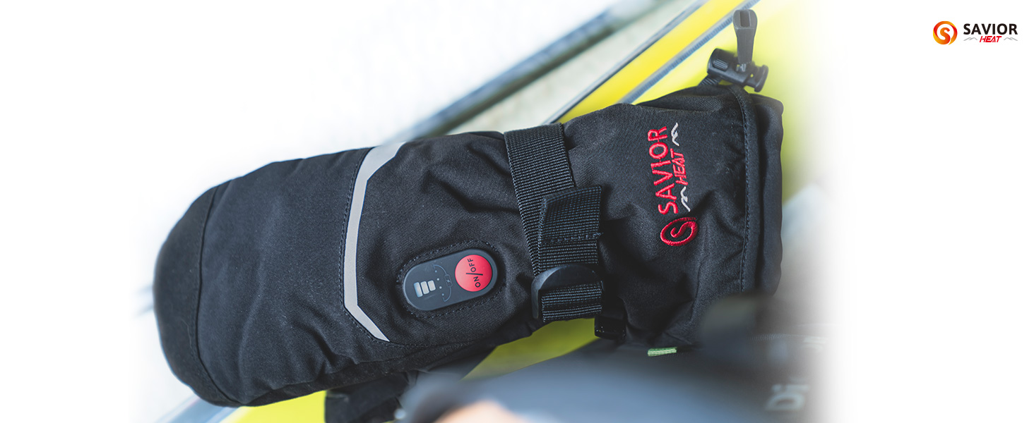 Обогревні рукавиці SAVIOR HEAT для чоловіків та жінок, акумуляторні, для катання на лижах, сноуборді, мотоциклі, туризмі (XXL, чорний)