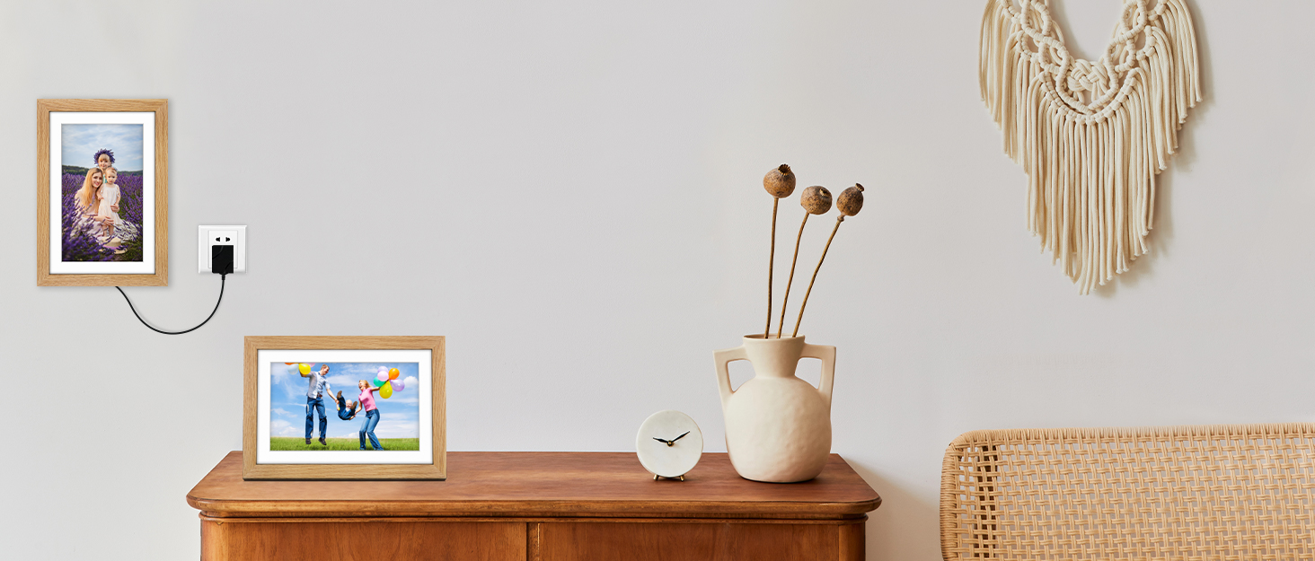 Цифровий фоторамка з дерева, Wi-Fi, 32GB, 10.1