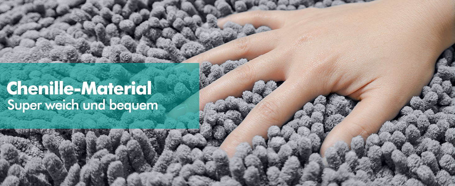 Комплект килимків для ванної кімнати Digiroot (2 шт.) - неслизькі, швидковисихаючі, поглинаючі, 40x60 см, 50x80 см, темно-сірий