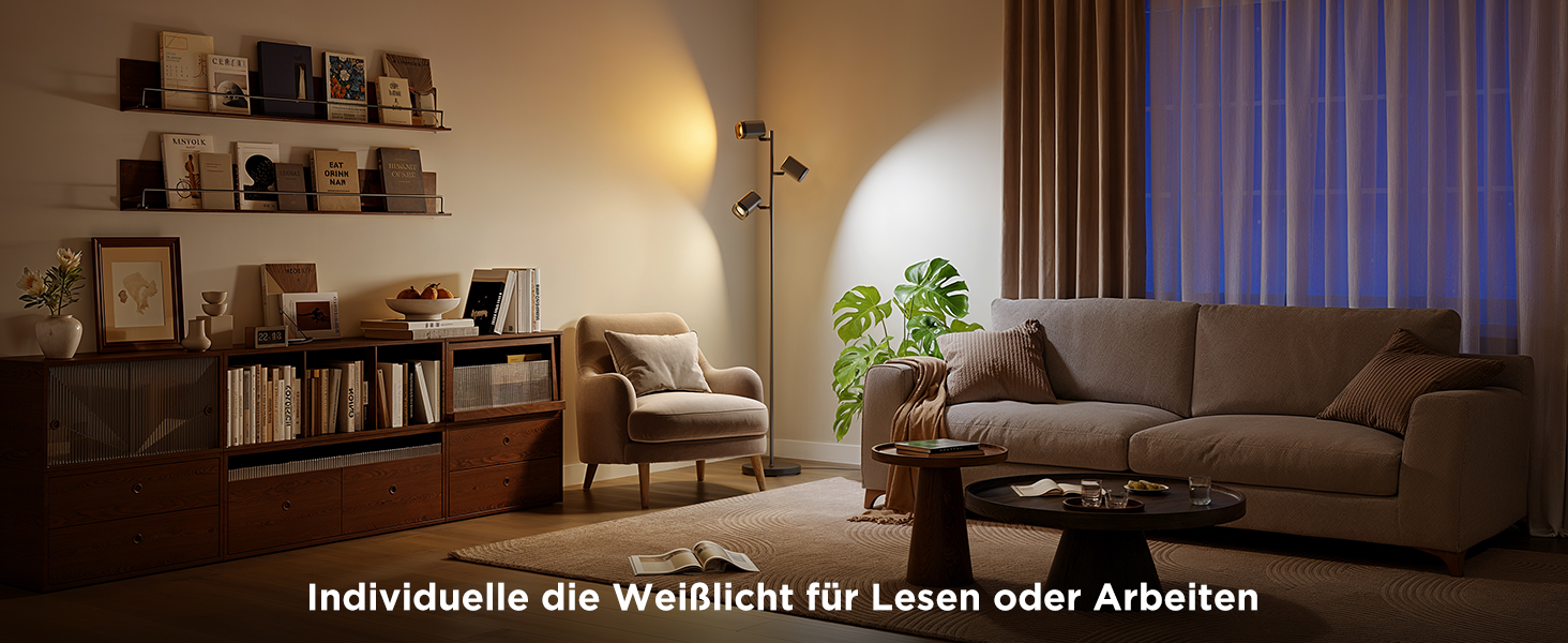 Світлодіодна підлогова лампа Govee 3-Flammen RGBWW, Matter, 1500lm, сумісна з Alexa, 64+ сцени, синхронізація з музикою, 157см, чорна для вітальні, спальні, кабінету