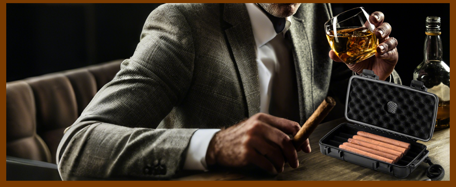 Портативний цигарковий вологозберігач-кейc для подорожей, водонепроникний, на 10 цигарок (23,8 x 12,7 x 9,6 см)