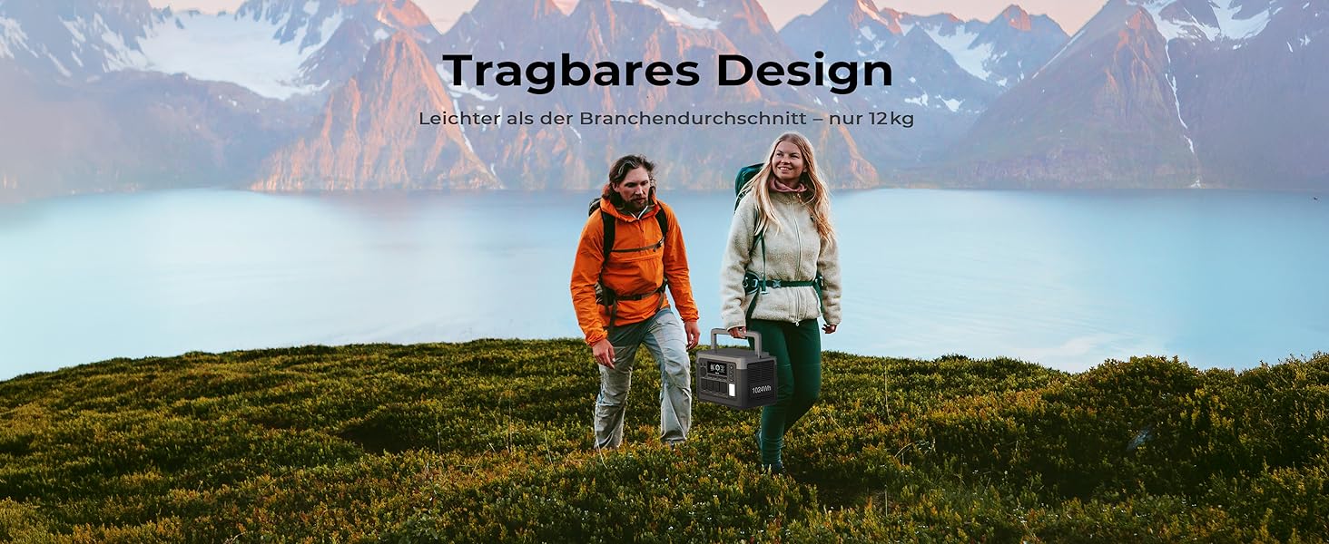 Портативна електростанція OUKITEL P1000 Plus: 1800W, 1024Wh LiFePO4, сонячний генератор для кемпінгу та резервного живлення