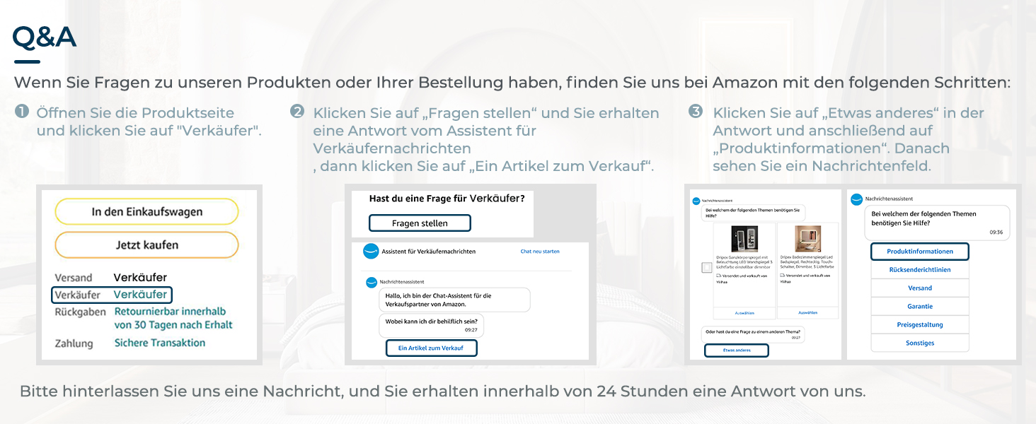 Дзеркало для ванної кімнати Dripex LED з підсвічуванням, сенсорна кнопка, протизапітніння, 6400K, енергозбереження, 50x70 см