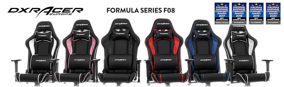 Оригінальне ігрове крісло DXRacer FORMULA L Чорна ПВХ шкіра