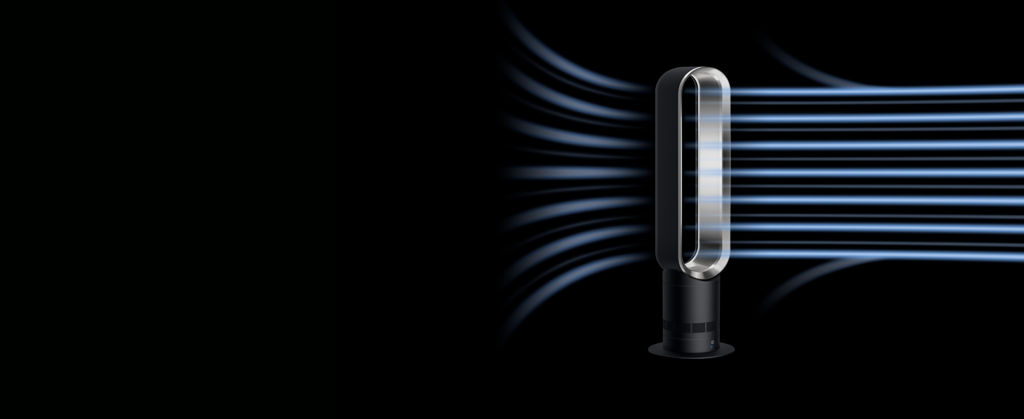 Вентилятор без лопатей Dyson Cool AM07: Потужний, тихий, з пультом, 10 швидкостей, поворот 70° для великих приміщень