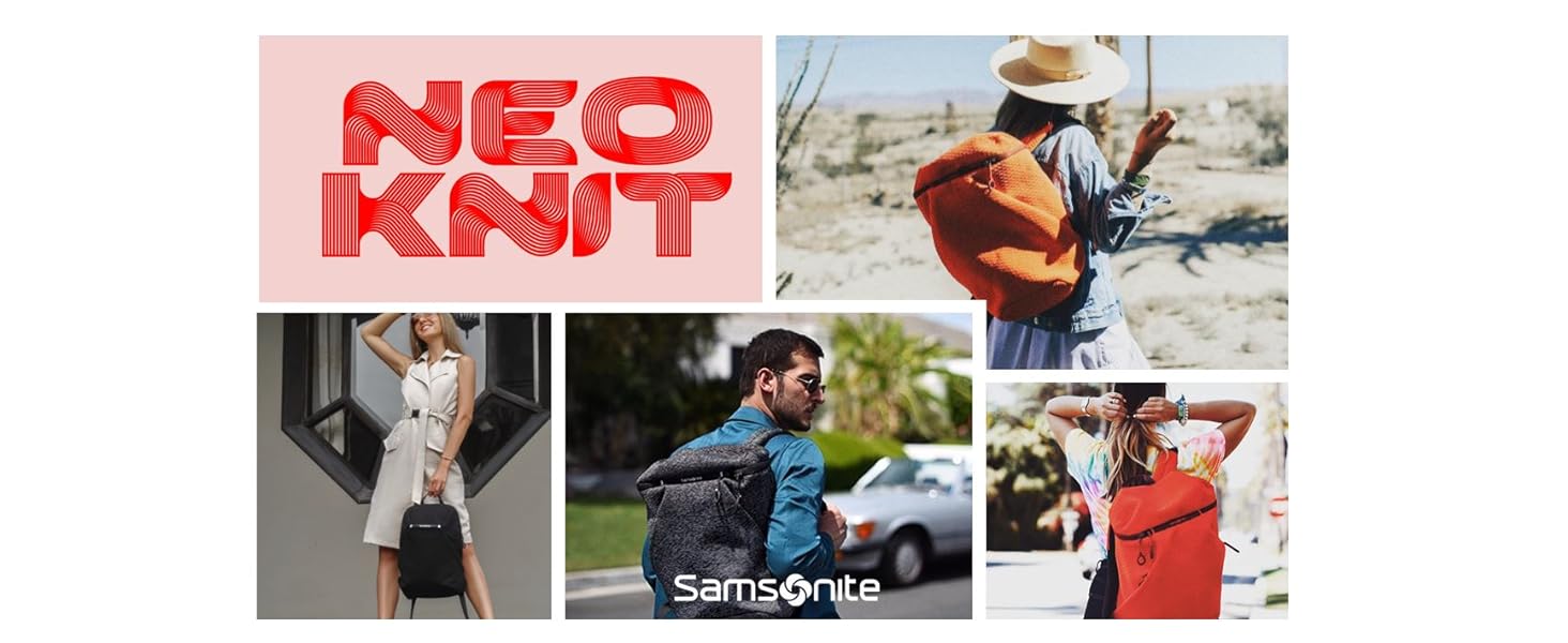 Рюкзак для ноутбука Samsonite Neoknit 15.6', 45 см, 17 л, флуо червоний камуфляж