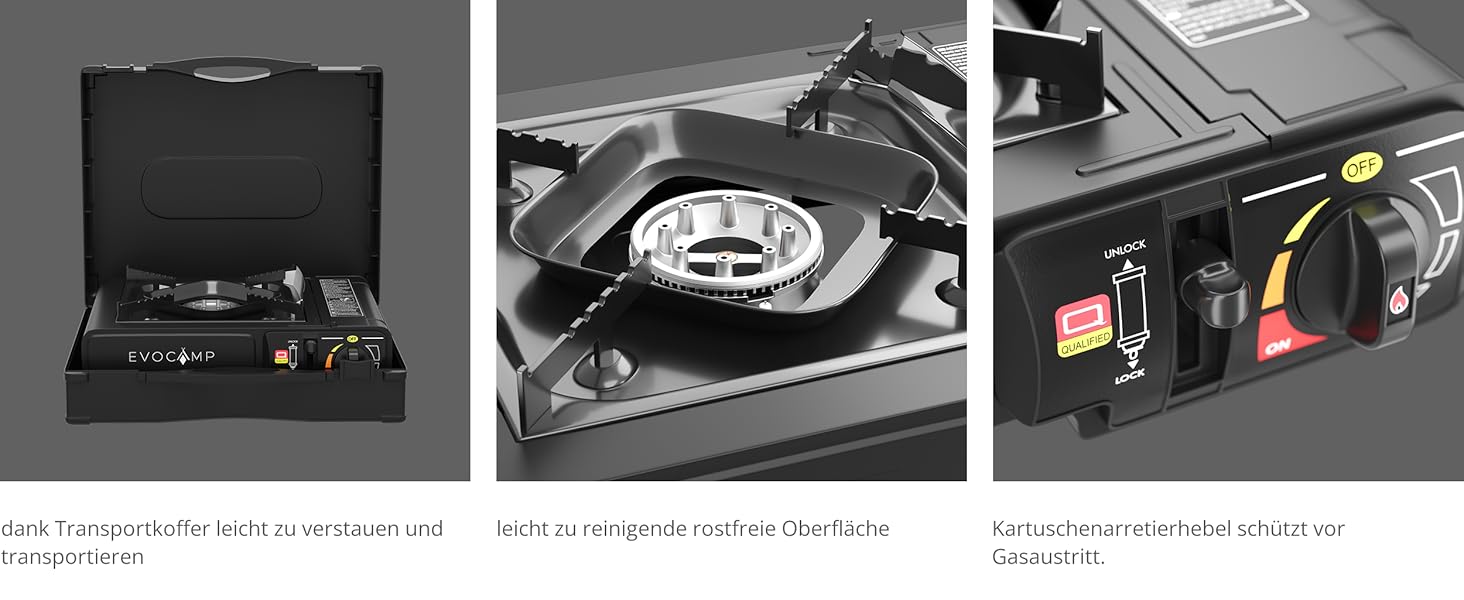 Газовий намет 1-flammig з Piezozündung, туристичний газовий балончик MSF-1a 227 g, туристичний намет з кейсом - ідеально для відпочинку на природі (1-flammiger газовий балончик + 4 газових картриджів)