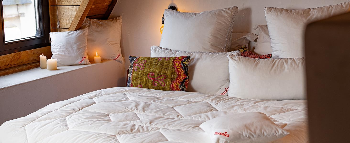 Ковдра Paradies Ganzjahresdecke 135x200 см - Prima Bio, тепла та дихаюча, стегане покривало для ліжка 135x200 см