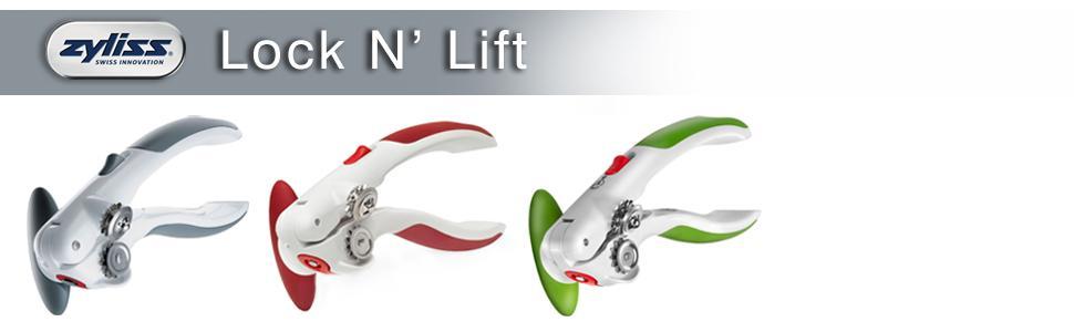 Відкривачка для банок Zyliss Lock N' Lift з підйомником кришки та магнітом, біла