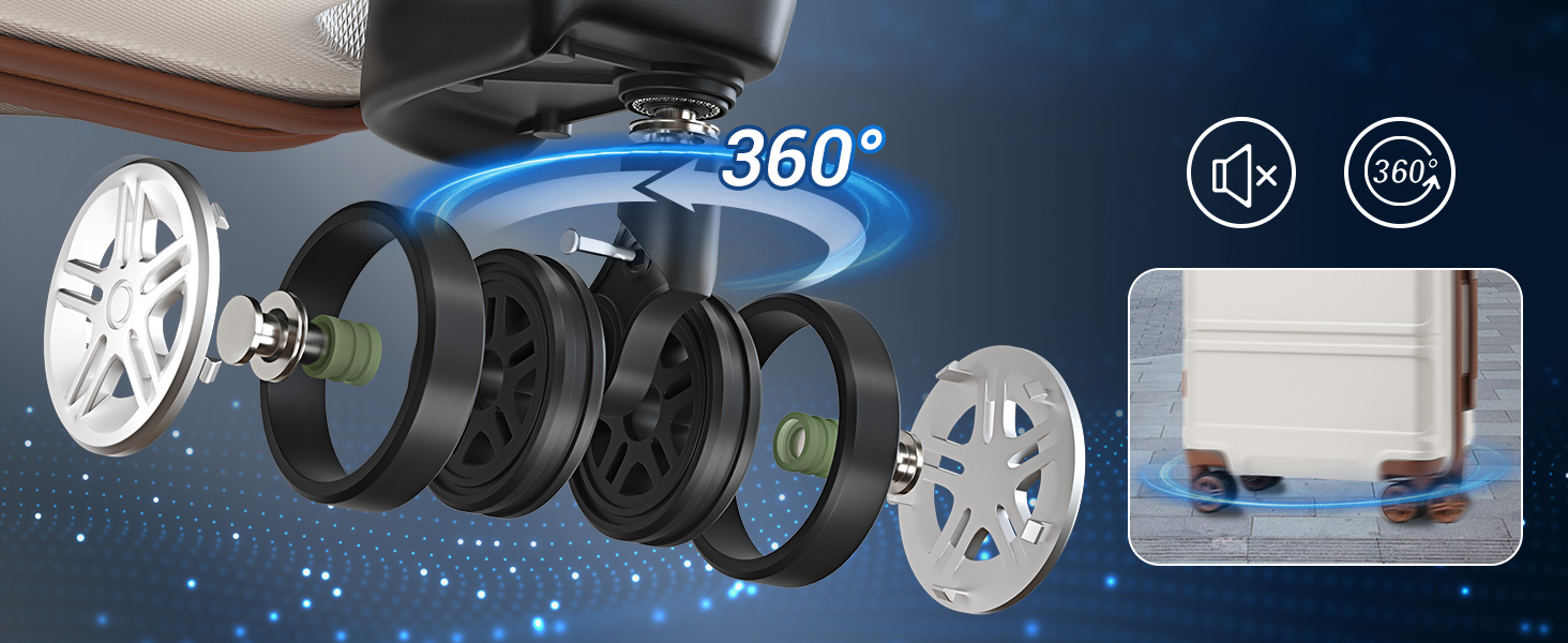 KONO Чемодан-Тролей 55 см, Кремовий Білий | Валіза для подорожей