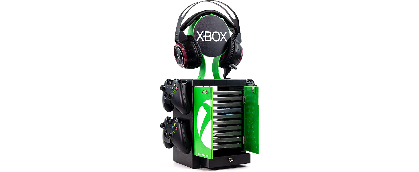 Організатор для Xbox Series X: зберігання 10 ігор/дисків Blu-Ray, підставка для навушників та 4 контролерів Numskull