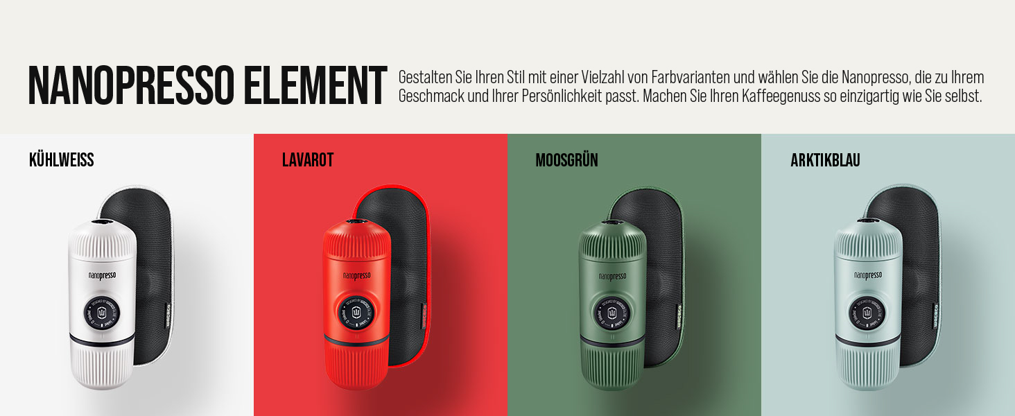 WACACO Nanopresso: портативна кавомашина для еспресо, чорна, 80 мл