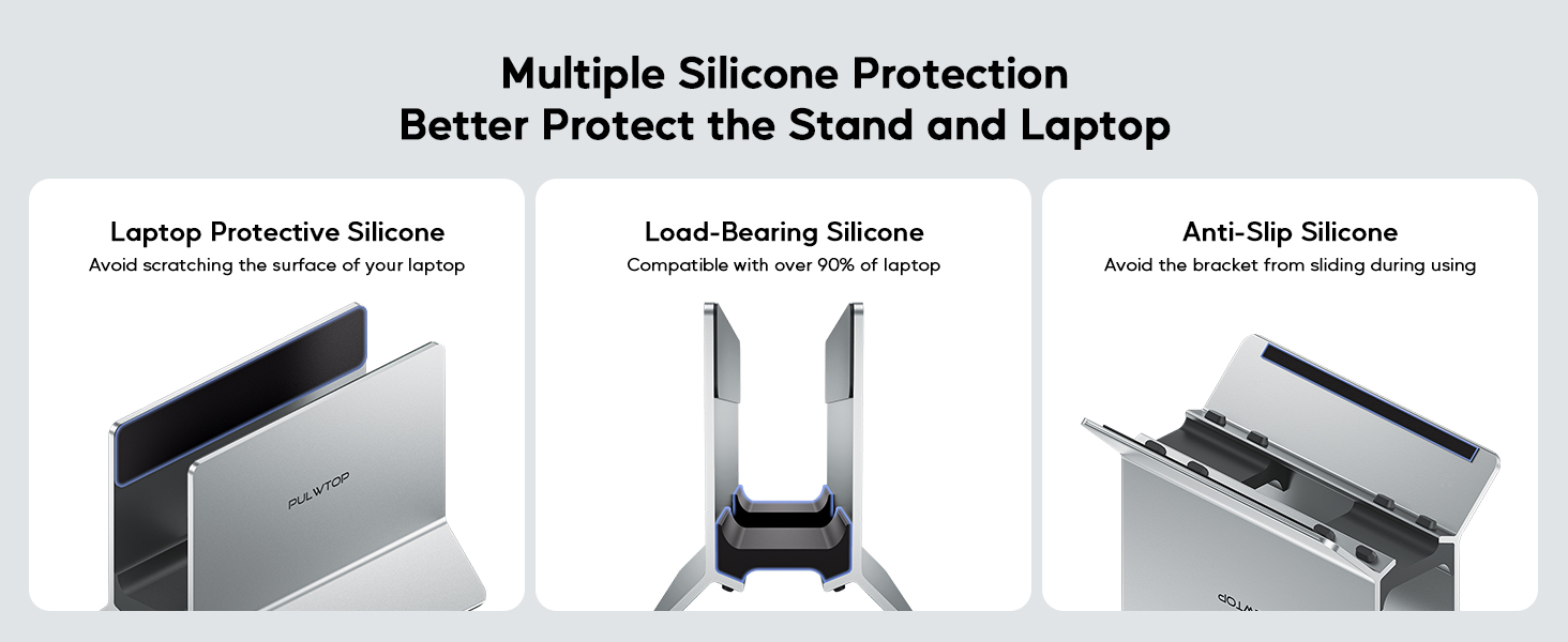 Підставка для ноутбука Vertikaler Laptop Ständer (алюміній) - універсальна, для MacBook, iPad, Tablet, Mac mini