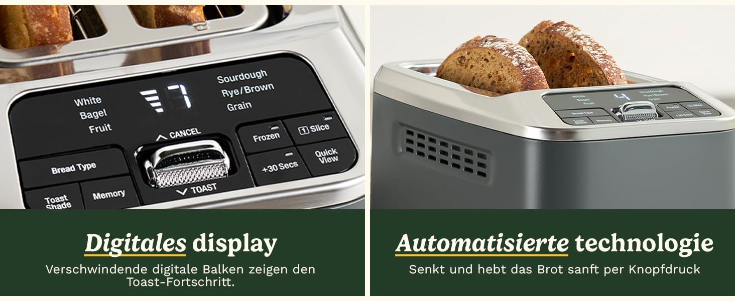Тостер Cuisinart Smart Elite на 2 тости | Довгі слоти для хліба, пам'ять налаштувань, підйом тостів, режим для булок, розморожування + Boost