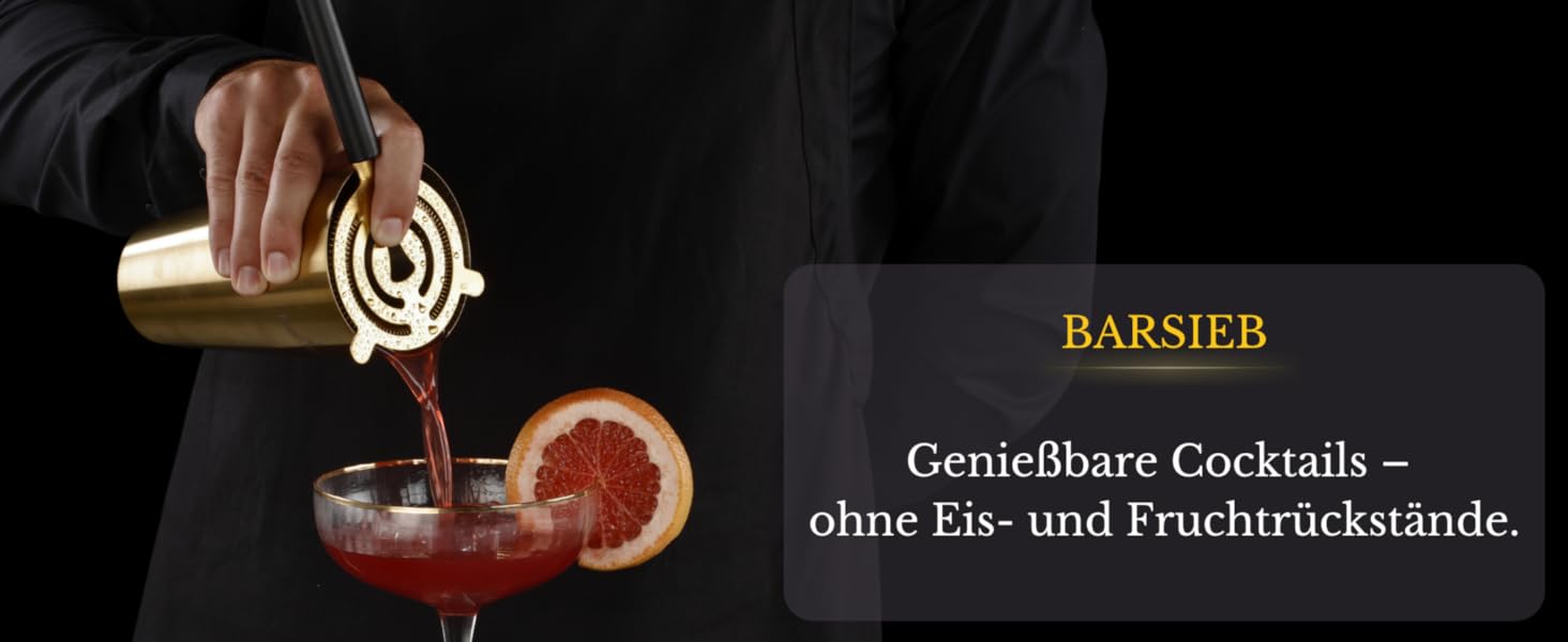 Набір коктейлів BARMINGO з нержавіючої сталі 11 шт. 825 мл Набір бостонських шейкерів з підставкою, чорний-золотий