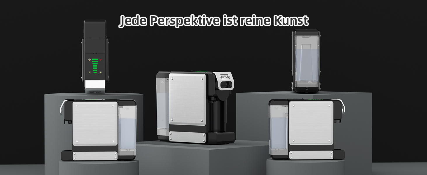 Кавомашина KOTLIE ST-550 Multi-Kapsel: 4-в-1 для Nes Original, Dolce Gusto, Mio та з меленої кави, 19 Bar, 7 рівнів