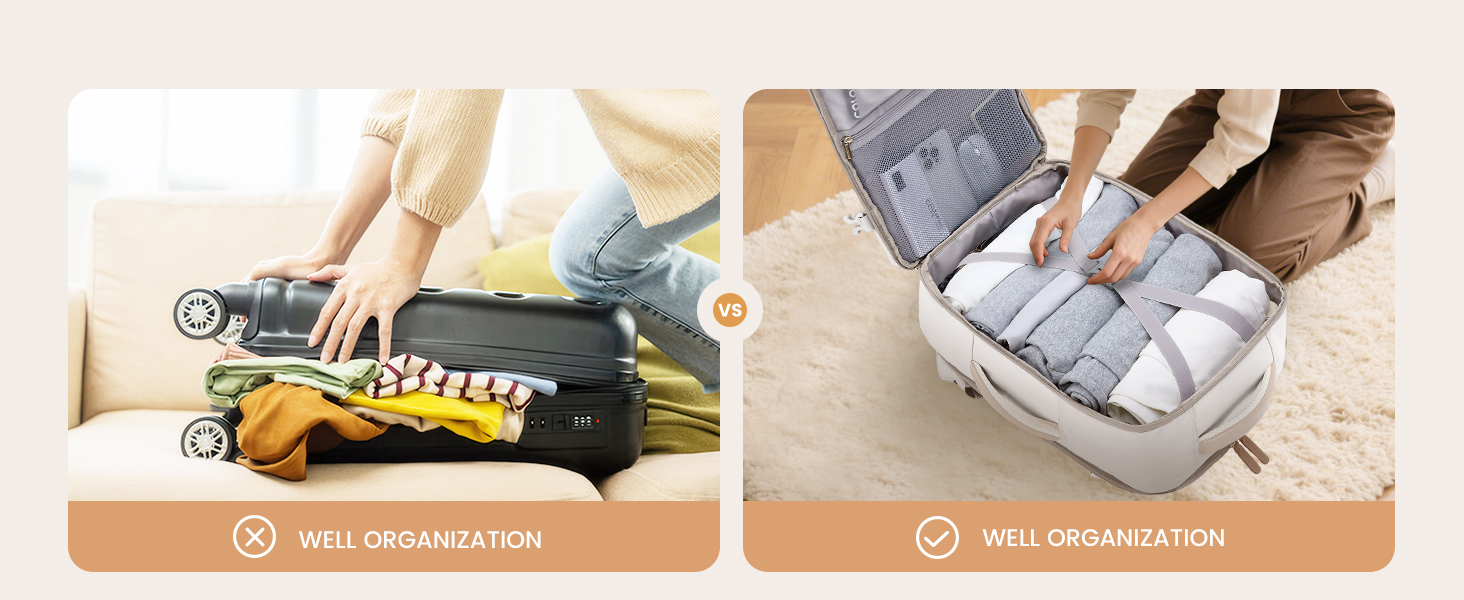 Рюкзак для ручної поклажі LOVEVOOK 40L, сірий/рожевий, для ноутбука 17.3