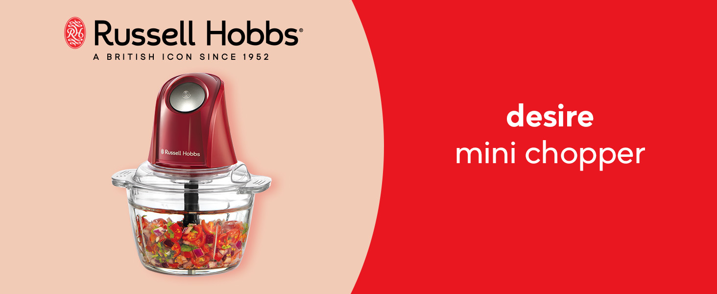 Кухонний комбайн Russell Hobbs 27131-56 Matte Charcoal 350W: подрібнювач для овочів, фруктів, м'яса, цибулі, 1л, нержавіюча сталь, 2 швидкості, миття в посудомийній машині