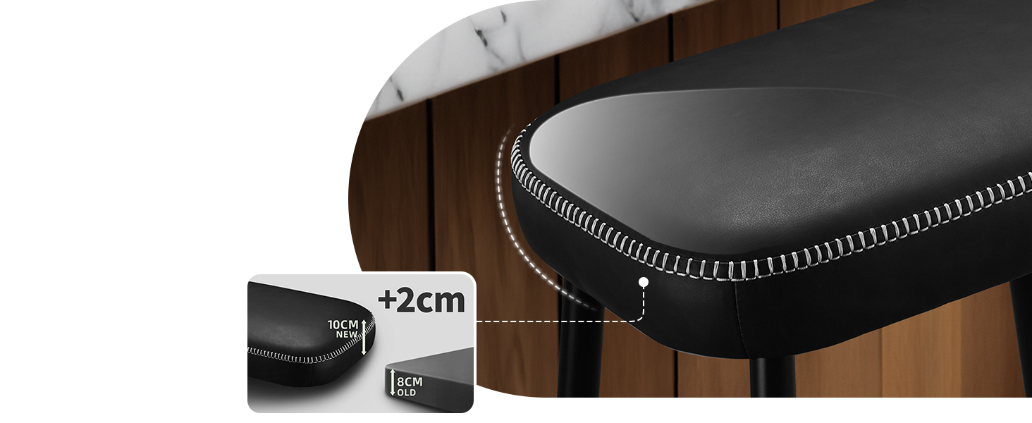 Набір з 2 барних стільців з мікрофібри, ретро стиль, з підніжкою, 62.5 см, без спинки, сірий (чорна шкіра)