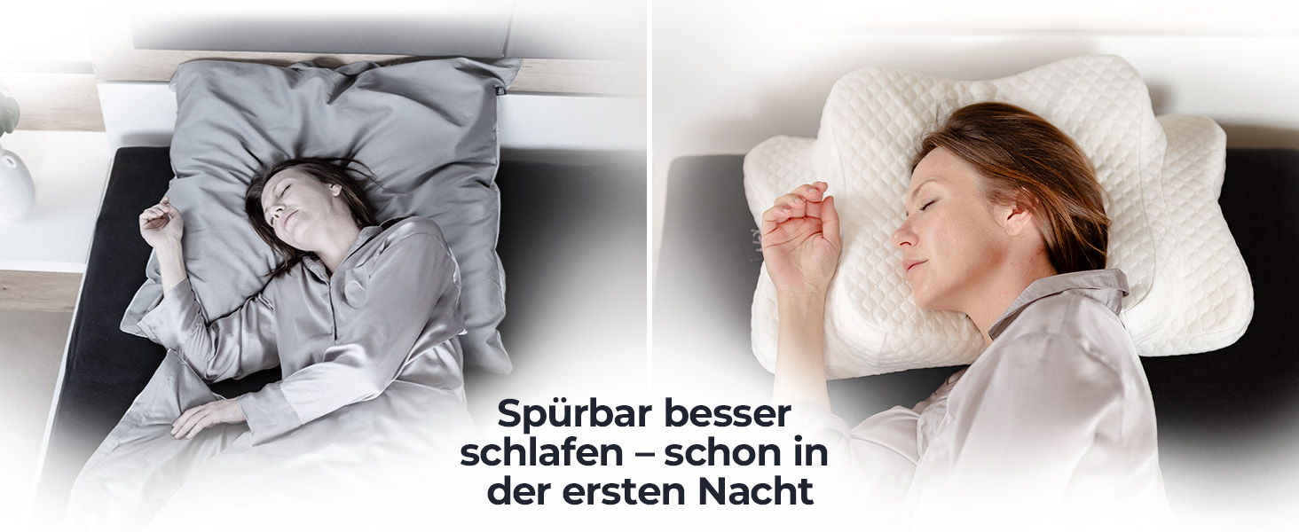 Подушка для шиї з Memory Foam, ергономічна, Oeko-TEX®, регулює температуру, біла