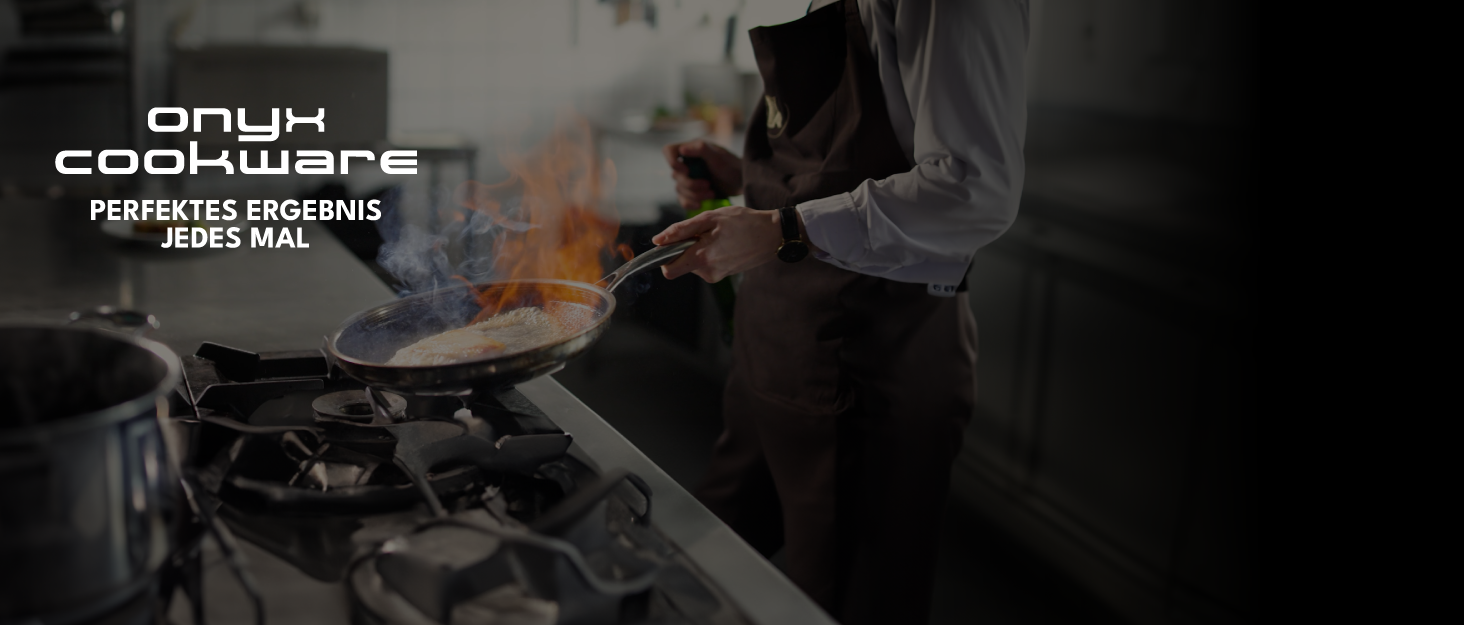 Сотейник Onyx Cookware 26 см, 3.7 л — глибока сковорода для всіх типів плит (включаючи індукцію), антипригарне покриття, сталь/алюміній, до 260°C, без PFAS