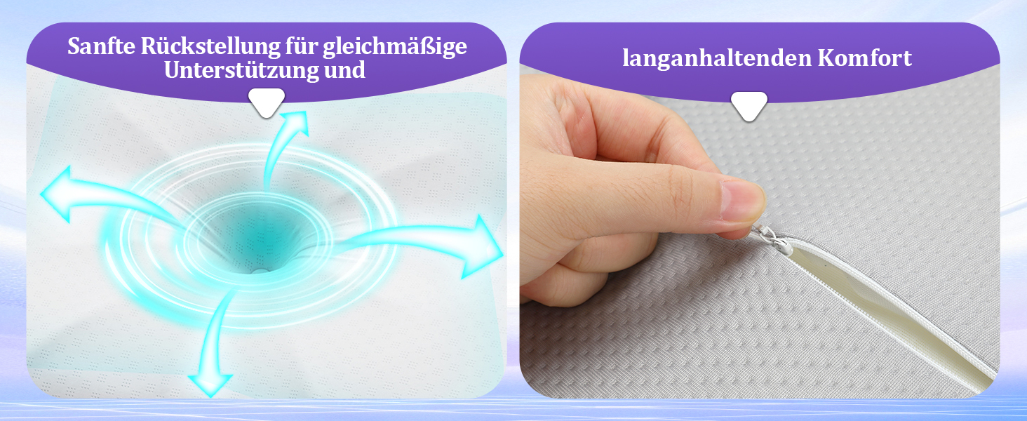 Подушка для шиї з Memory Foam - ортопедична подушка для сну, бічних, спинних та тих, хто спить на животі. Підтримка шиї, ергономічна подушка