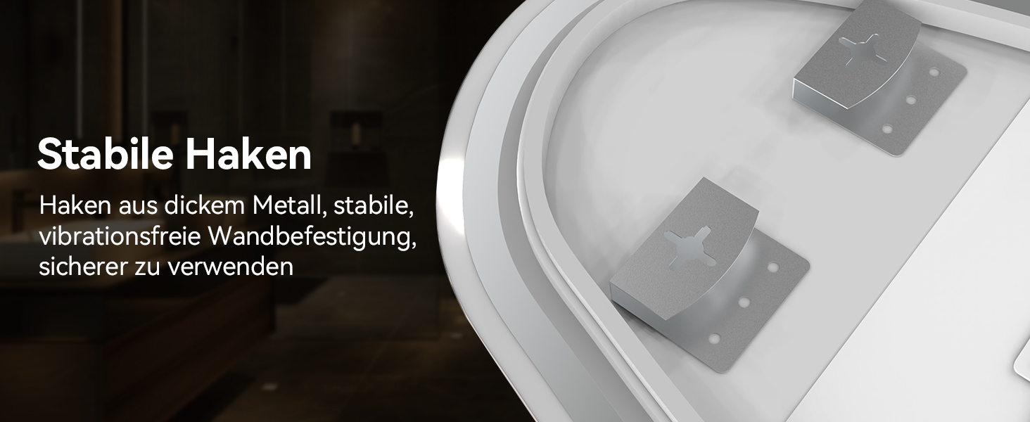 Дзеркало для ванної кімнати YOURLITE з підсвічуванням, 85x55 см, LED, сенсорне керування, 3 кольори світла, регулювання яскравості, антизапар, горизонтальне/вертикальне, IP44, білий