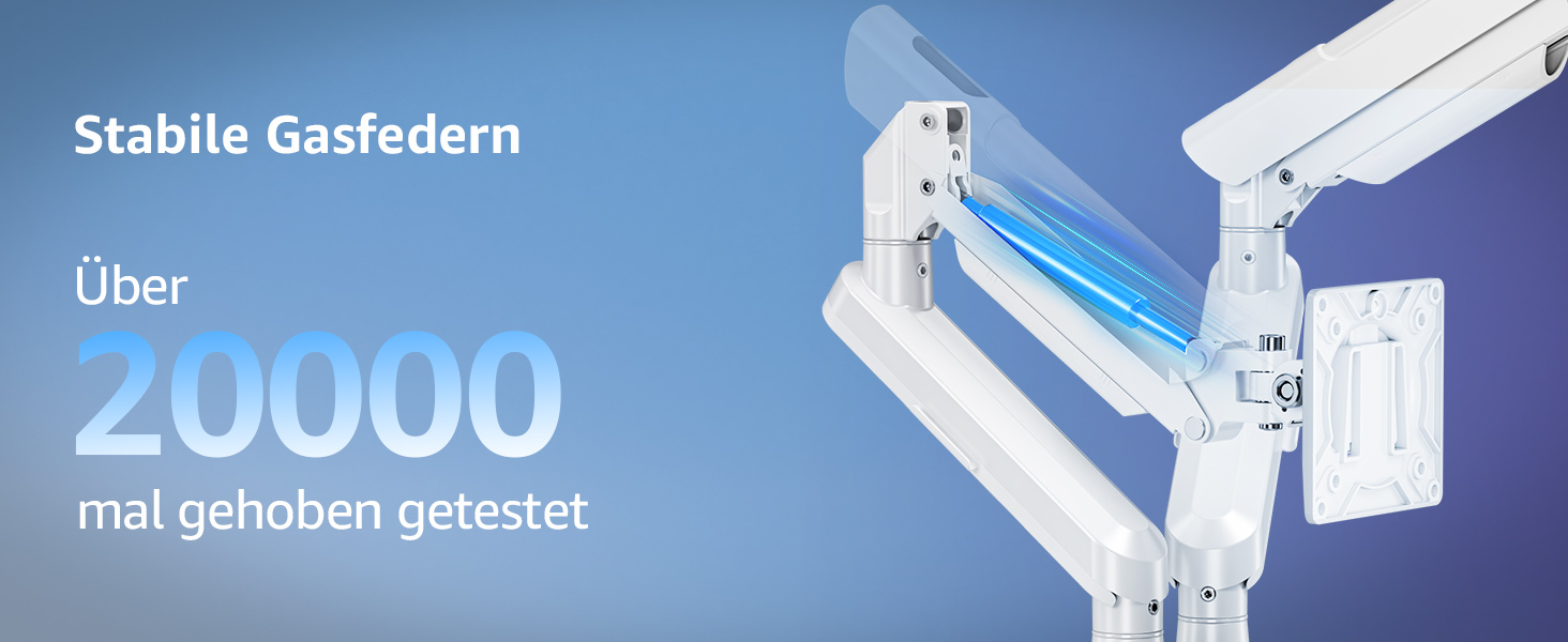 Кріплення для моніторів ELIVED EV6012W - підставка для 2 моніторів (13-32 дюйми, 2-9 кг, VESA 75/100mm, регульована, біла)