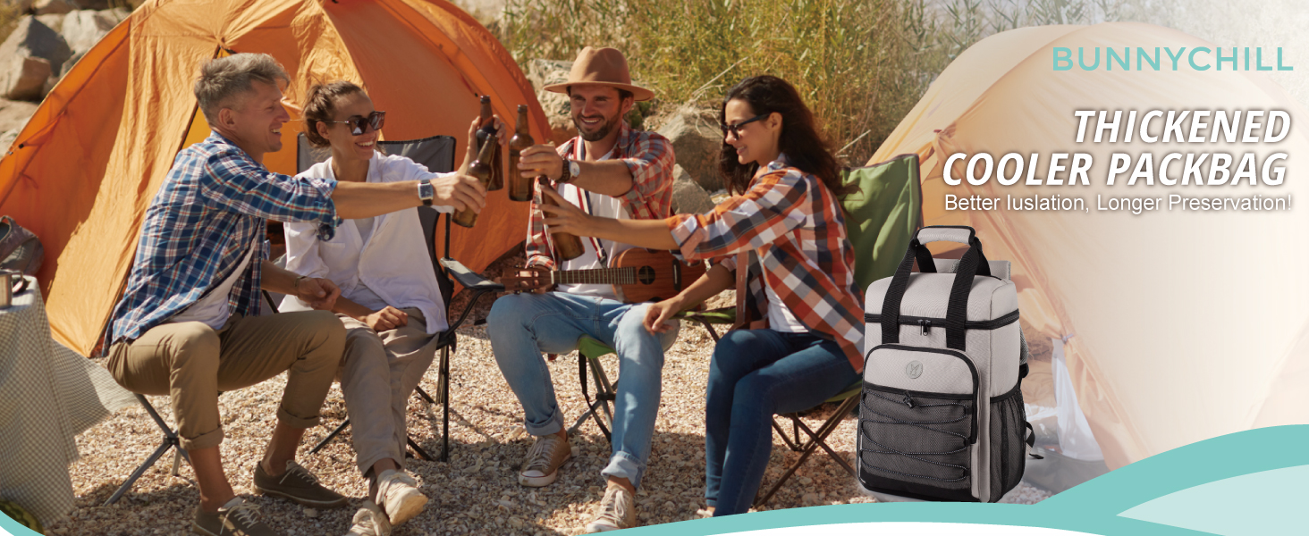 Рюкзак-холодильник з м'яким ручним захопленням, легкий та ізольований, водовідштовхуючий, велика місткість – ідеальний для жінок та чоловіків для пляжу, кемпінгу, пікніка, риболовлі та піших прогулянок (Сірий)